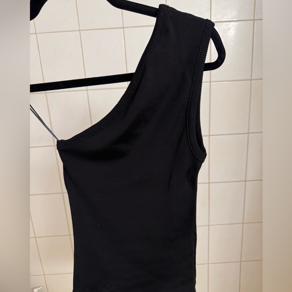 Agolde Black Ribbed Top - Picture 3 of 5